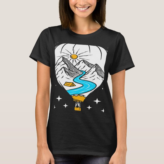 Camiseta Queres Ir A Um Balão De Voo A Quente De Ar (Frente)