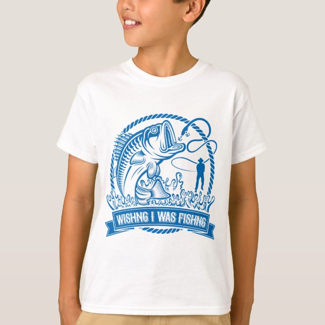 Camiseta Queria Que Eu Estivesse Pescando (Frente)