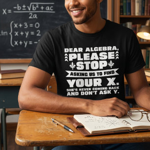 Camiseta Querida Álgebra Presente Engraçado de Professor de
