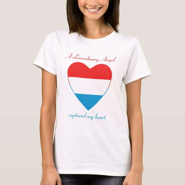 Camiseta Querida Bandeira do Luxemburgo (Frente)