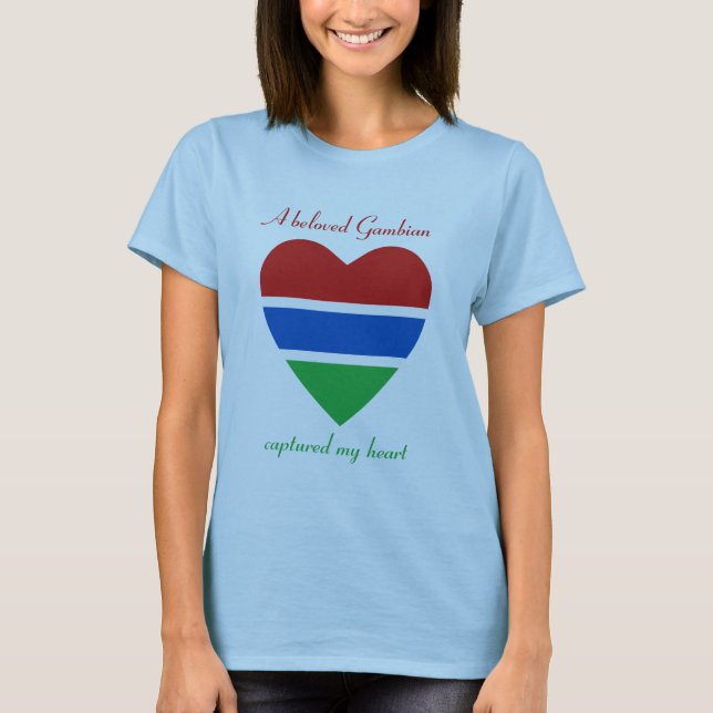 Camiseta Querida da Bandeira da Gâmbia (Frente)