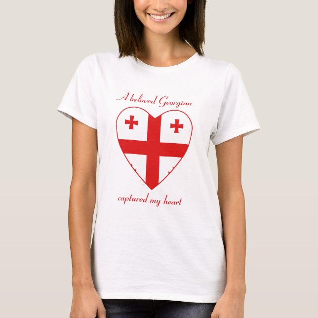 Camiseta Querida da Bandeira da Geórgia (Frente)