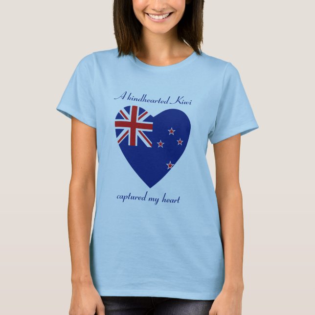 Camiseta Querida da Bandeira da Nova Zelândia (Frente)