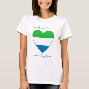 Camiseta Querida da Bandeira da Serra Leoa