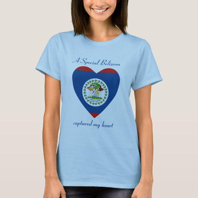 Camiseta Querida da Bandeira de Belize (Frente)