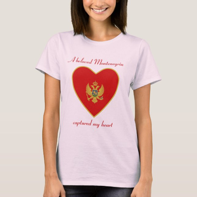 Camiseta Querida da Bandeira de Montenegro (Frente)