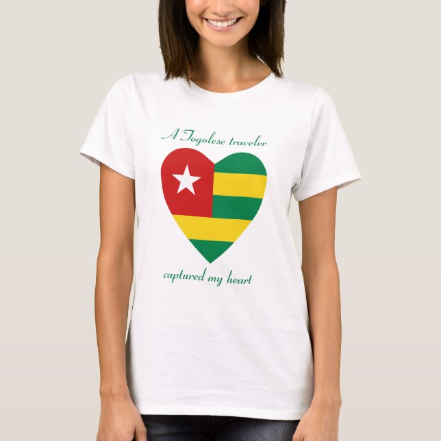 Camiseta Querida da Bandeira do Togo (Frente)
