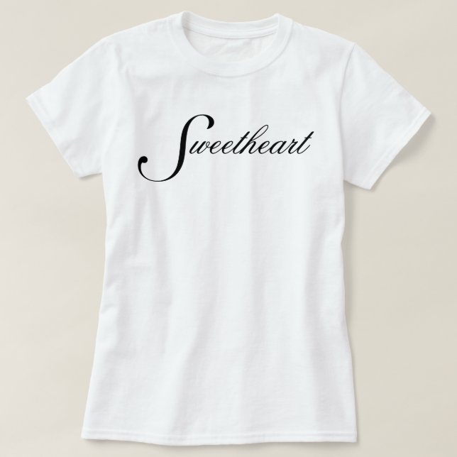 Camiseta "Querida" estética básica chic script (Frente do Design)