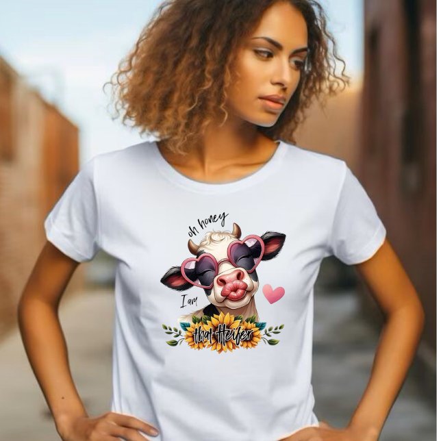 Camiseta Querida, eu sou aquela Heifer, Lábios de vaca (Criador carregado)