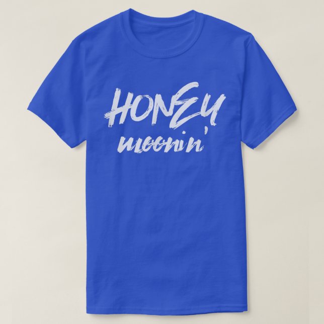 Camiseta Querida LuaFérias de Lua de mel em Casal casado (Frente do Design)