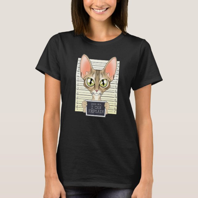 Camiseta Querida Mãe Posso Explicar Que Devon Rex Cat Mãe I (Frente)