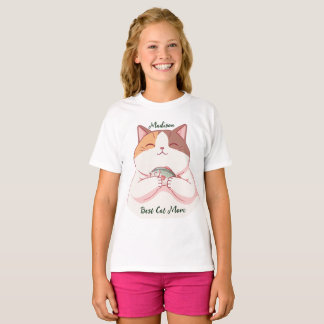 Camiseta Querida Melhor gata peixe mãe script personalizado