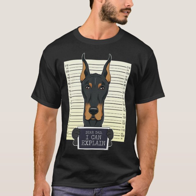Camiseta Querida Pai Posso Explicar Que Eu Doberman Pai Eu  (Frente)