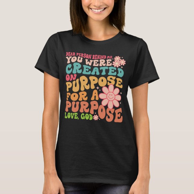Camiseta Querida Pessoa Atrás de Mim Bondade Cristã e Posti (Frente)