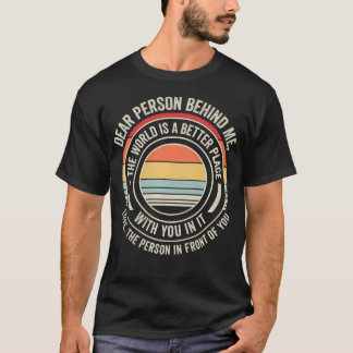 Camiseta Querida Pessoa Atrás de Mim Retro Pôr do Sol Posit