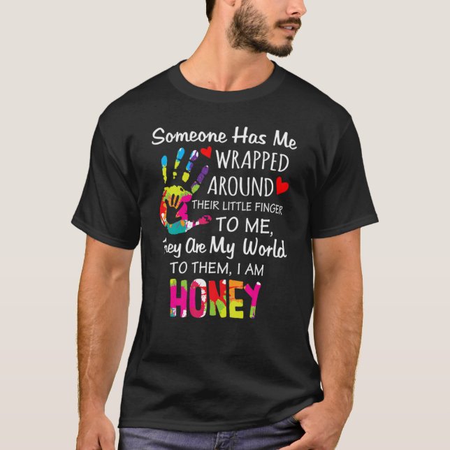 Camiseta Querida Vovó Apelido Cute Honey É Meu Nome (Frente)