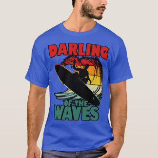 Camiseta Querido Das Ondas Legal De Surfe De Verão, Retro V