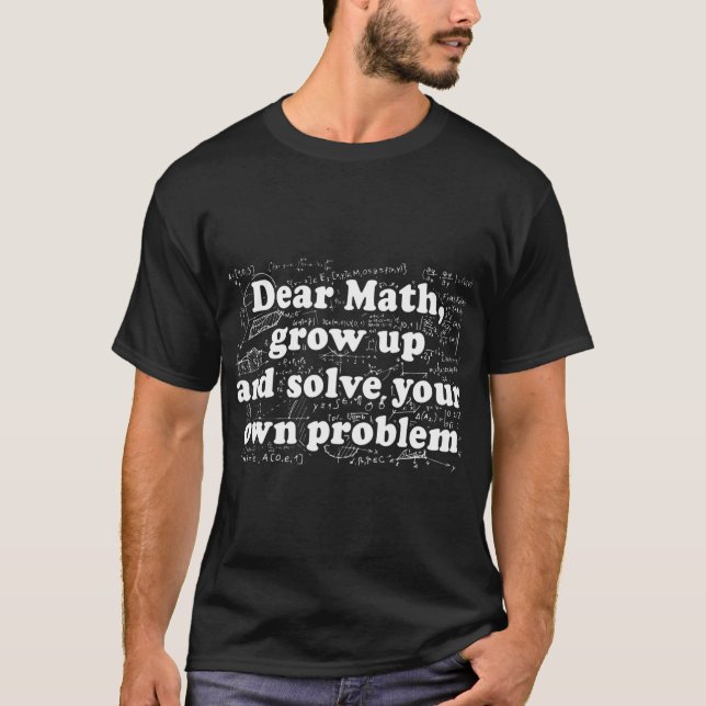 Camiseta Querido Diversão De Matemática De Volta Para O Pro (Frente)