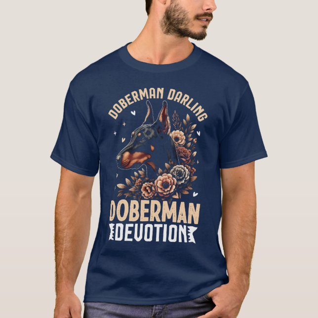 Camiseta Querido Doberman, Cão de Devoção Doberman (Frente)