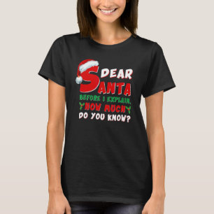 Camiseta Querido Papai Noel Antes de Eu Explicar Quanto Voc
