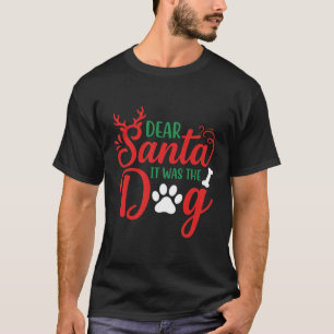 Camiseta Querido Papai Noel Cachorro Natal