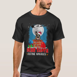 Camiseta Querido Papai Noel Defina Cachorro Pastor Alemão T