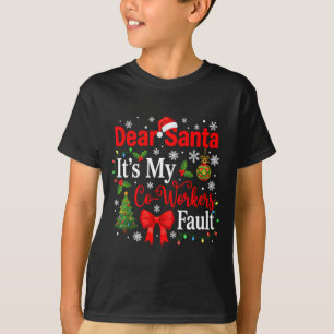 Camiseta Querido Papai Noel É a Culpa do Meu Colega de Trab