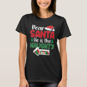 Camiseta Querido Papai Noel Ele É O Travesso Um Casal Combi
