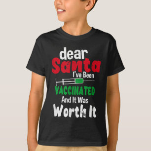 Camiseta Querido Papai Noel, eu fui vacinado e valeu a pena