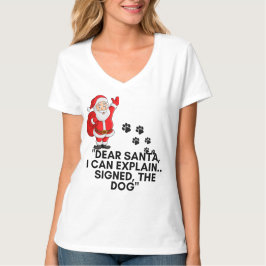 Camiseta Querido Papai Noel Eu Posso Explicar Caneca de Nat