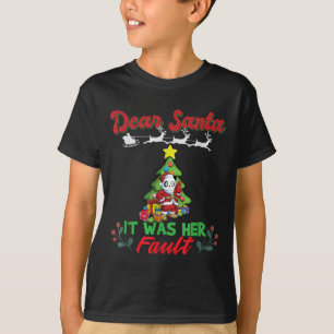 Camiseta Querido Papai Noel Foi Culpa Dela Irmãos Gêmeos Na