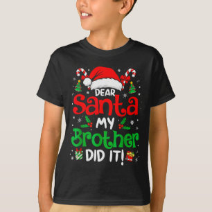 Camiseta Querido Papai Noel Meu Irmão Fez Isso Piada De Nat