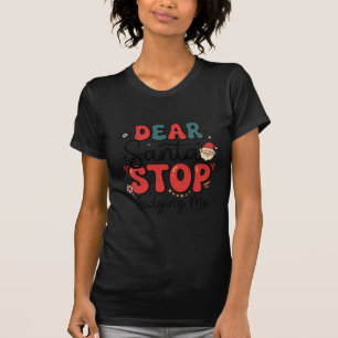 Camiseta Querido Papai Noel Pare de Me Julgar Design de Nat