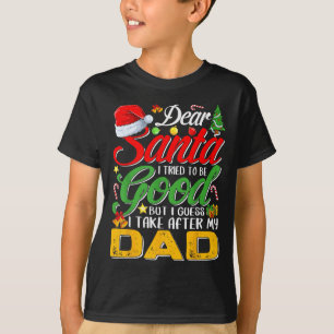 Camiseta Querido Papai Noel, tentei ser bom, mas eu pego de