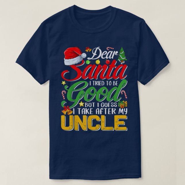 Camiseta Querido Papai Noel, tentei ser bom, mas eu pego de (Frente do Design)