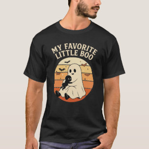 Camiseta Querido Pequeno Boo Fantasma de Halloween Bebê Ret
