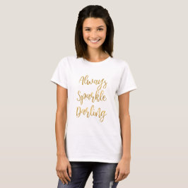 Camiseta Querido Sparkle Dourado