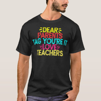 Camiseta Queridos pais dizem que você ama professores Engra