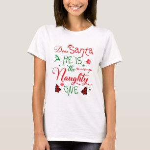 Camiseta queridos Papais noeis, ele é a família malvada Chr