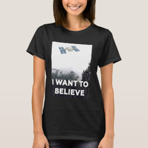 Camiseta Quero Acreditar, OVNI, Roswell, ISS, Terra Plana