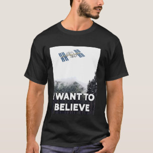 Camiseta Quero Acreditar, OVNI, Roswell, ISS, Terra Plana