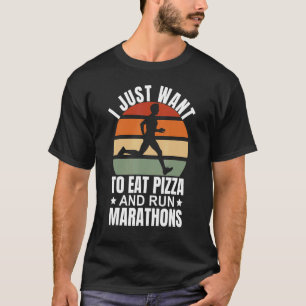 Camiseta Quero Comer Pizza E Correr Maratonas Pizza Marat