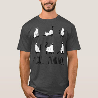 Camiseta Quero Dizer "Boo Ghost Cat" "Vibes Engraçado Hallo