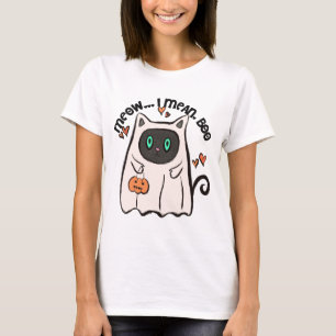 Camiseta Quero Dizer, Boo! Ghost Halloween Mug Preto