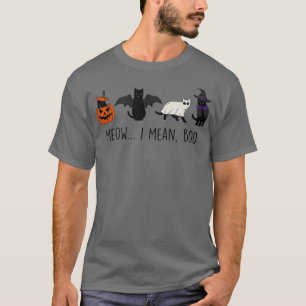 Camiseta Quero dizer, Boo Halloween Cat Ghost Roufit para H