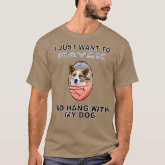 Camiseta Quero Kayak Hang W Dog Cardigan Welsh Corgi1409