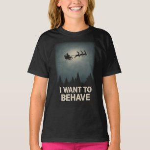 Camiseta Quero me Comportar – Silhueta Vintage de Papai Noe