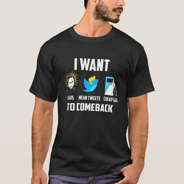 Camiseta Quero Que Jesus Seja Tweets De Gás Barato Para Vol (Frente)