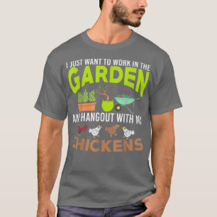 Camiseta Quero trabalhar no meu jardim, uma tenda de jardin