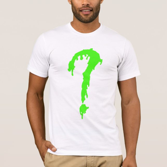 Camiseta Questionmark verde de néon legal (Frente)